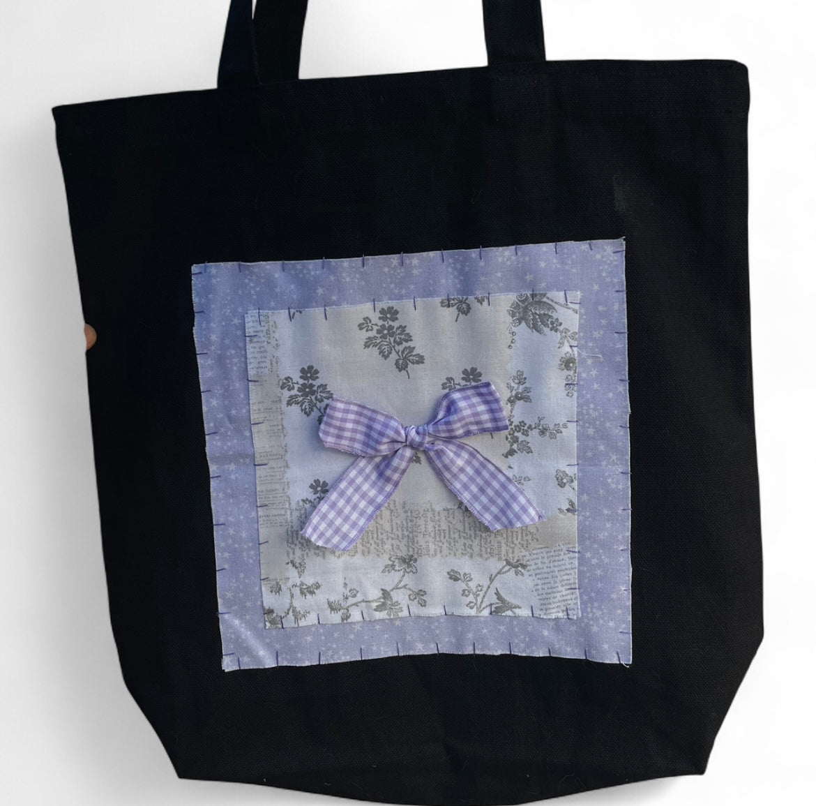 Purple bow L bag