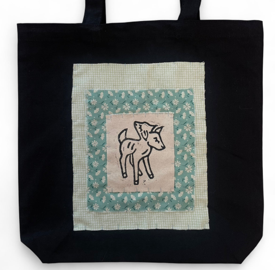 Green 2 headed lamb L bag