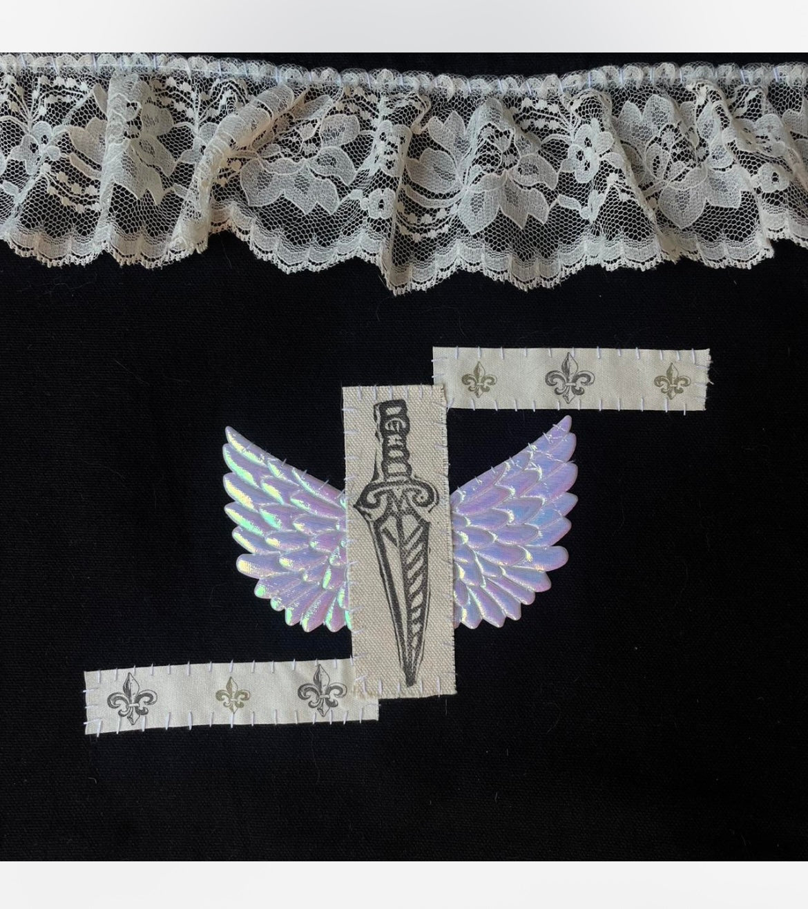 black flying dagger L bag