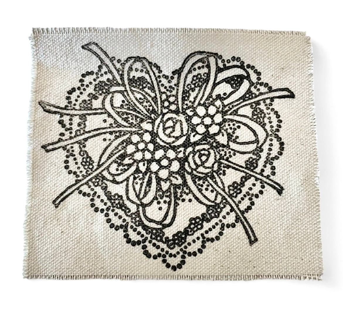 lacey heart patch