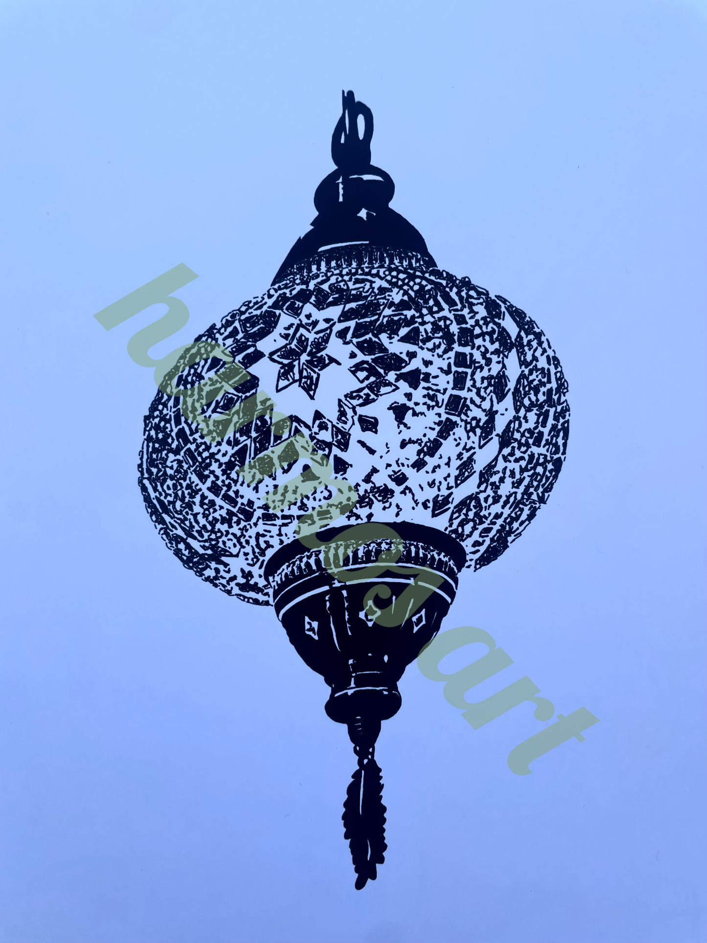 hanging lamp print