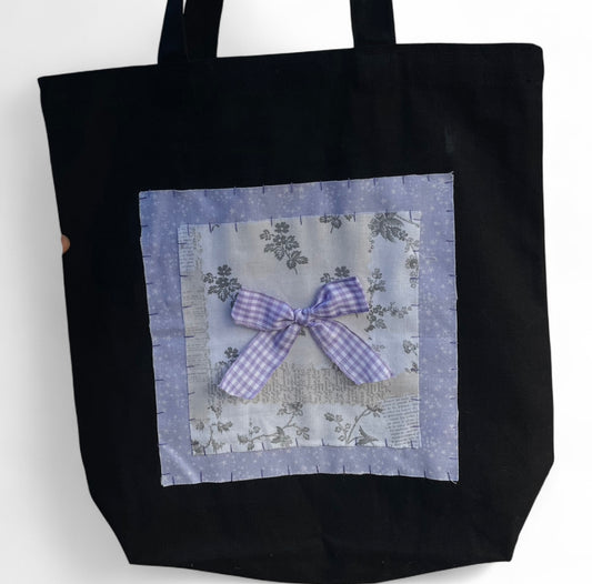 Purple bow L bag