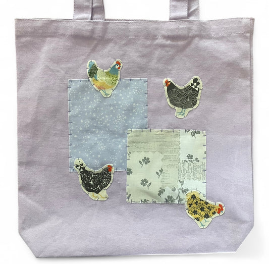 Purple chickens L bag