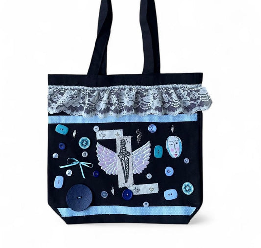 blue flying dagger L bag