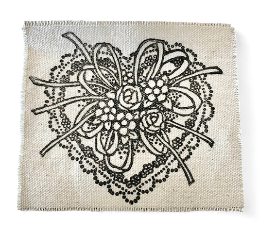 lacey heart patch