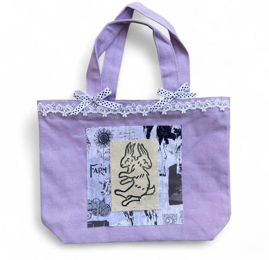 purple double headed rabbit M bag