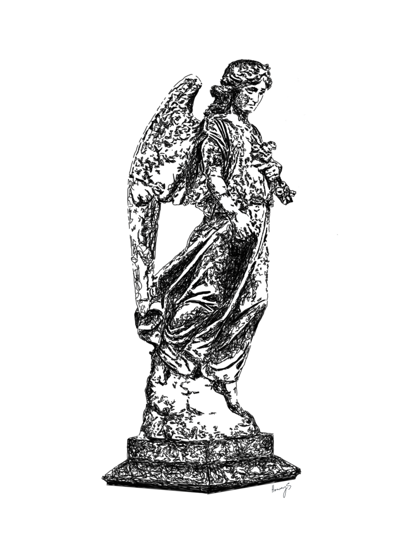 Mourning Cemetery Angel