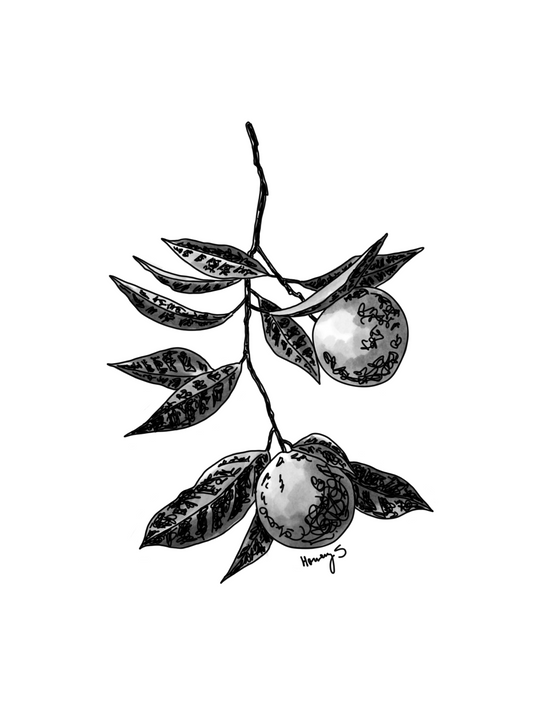 an orange stem